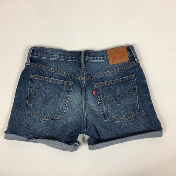 Levis 501 CT Cutoff Selvedge Jean Shorts Meas. 30" - Picture 4 of 10